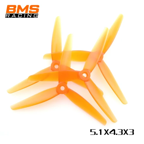 Śmigła HQProp BMS Racing Prop 5.1X4.3X3 Orange (2CW+2CCW)-Poly Carbonate