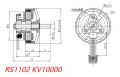 Silnik Happymodel RS1102 2S 10000KV Mobula7 O4