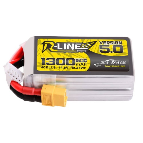 Akumulator Tattu R-Line 5.0 1300mAh 14.8V 150C 4S1P XT60