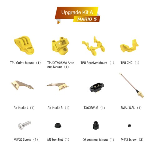 Zestaw Akcesoriów do Ramy SpeedyBee Mario 5 Kit A
